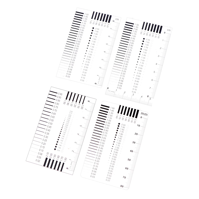 (.) Measuring Pass Badge Gauge Stain Card Point Gauge Wire Gauge Transparent Film Ruler Welding Gage Stain Crack Contrast Ruler