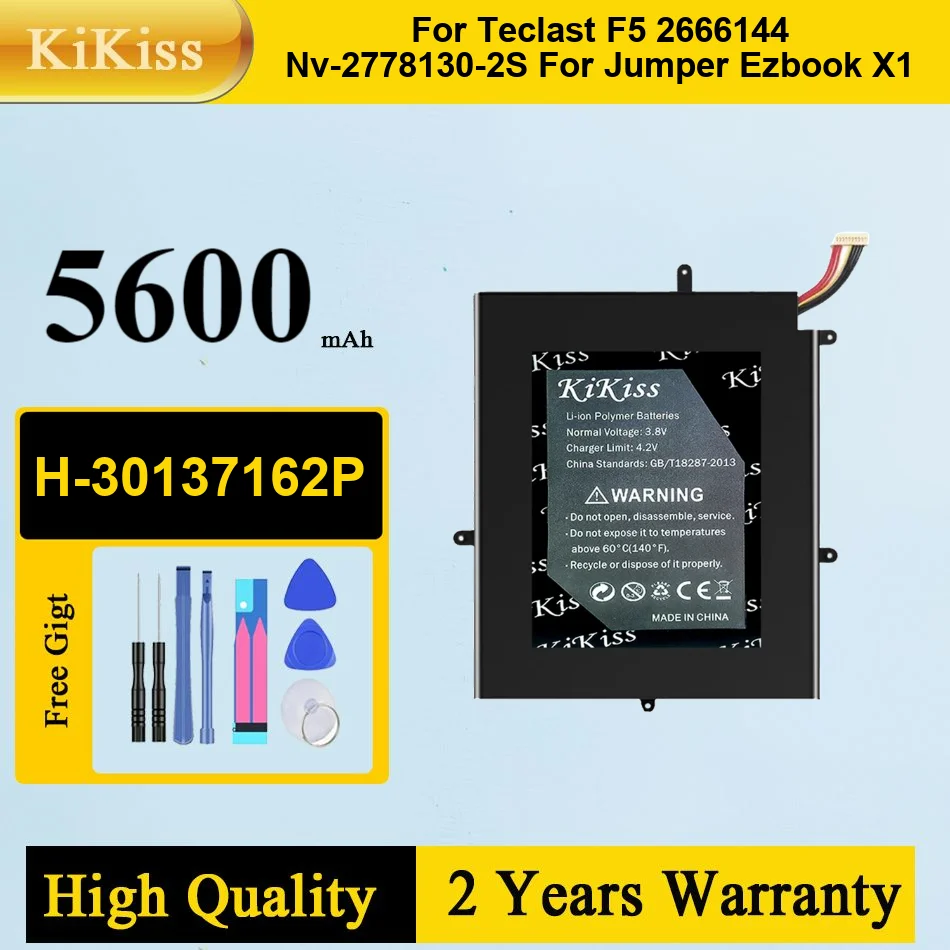 

5600mAh KiKiss Powerful Battery H-30137162P H30137162P For Teclast F5 2666144 NV-2778130-2S For JUMPER Ezbook X1 Laptop Bateria