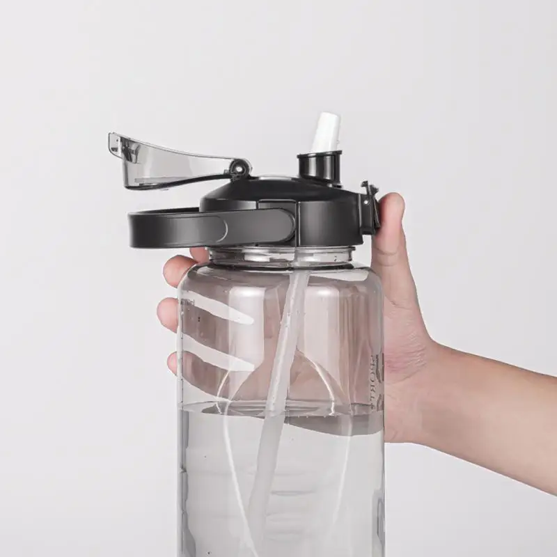 1500ml Sport Water Bottle Drinking Cup Water Jugs Travel Kettle Gradient Frosted Leakproof Outdoor Large Capacity