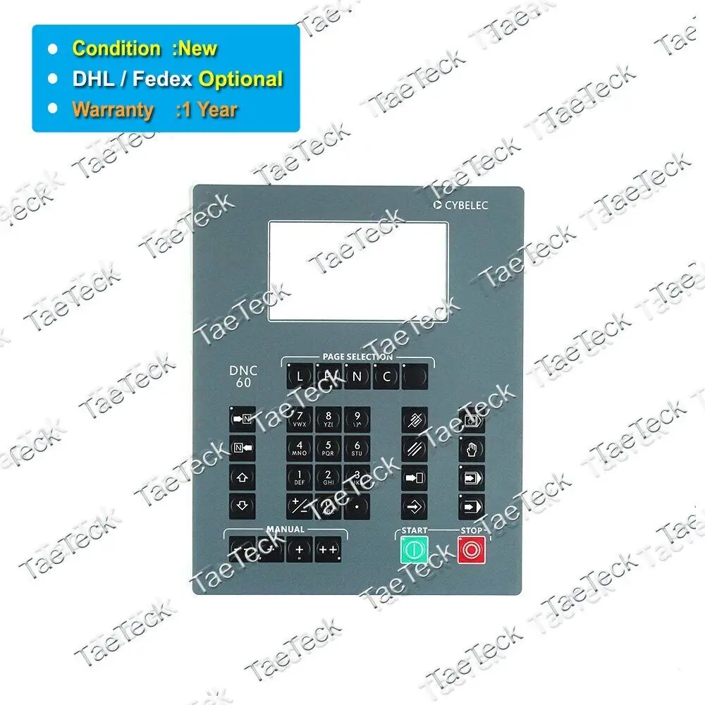 Membrane Film Foil Keysheet for CYBELEC DNC60 System Controller Front Overlay