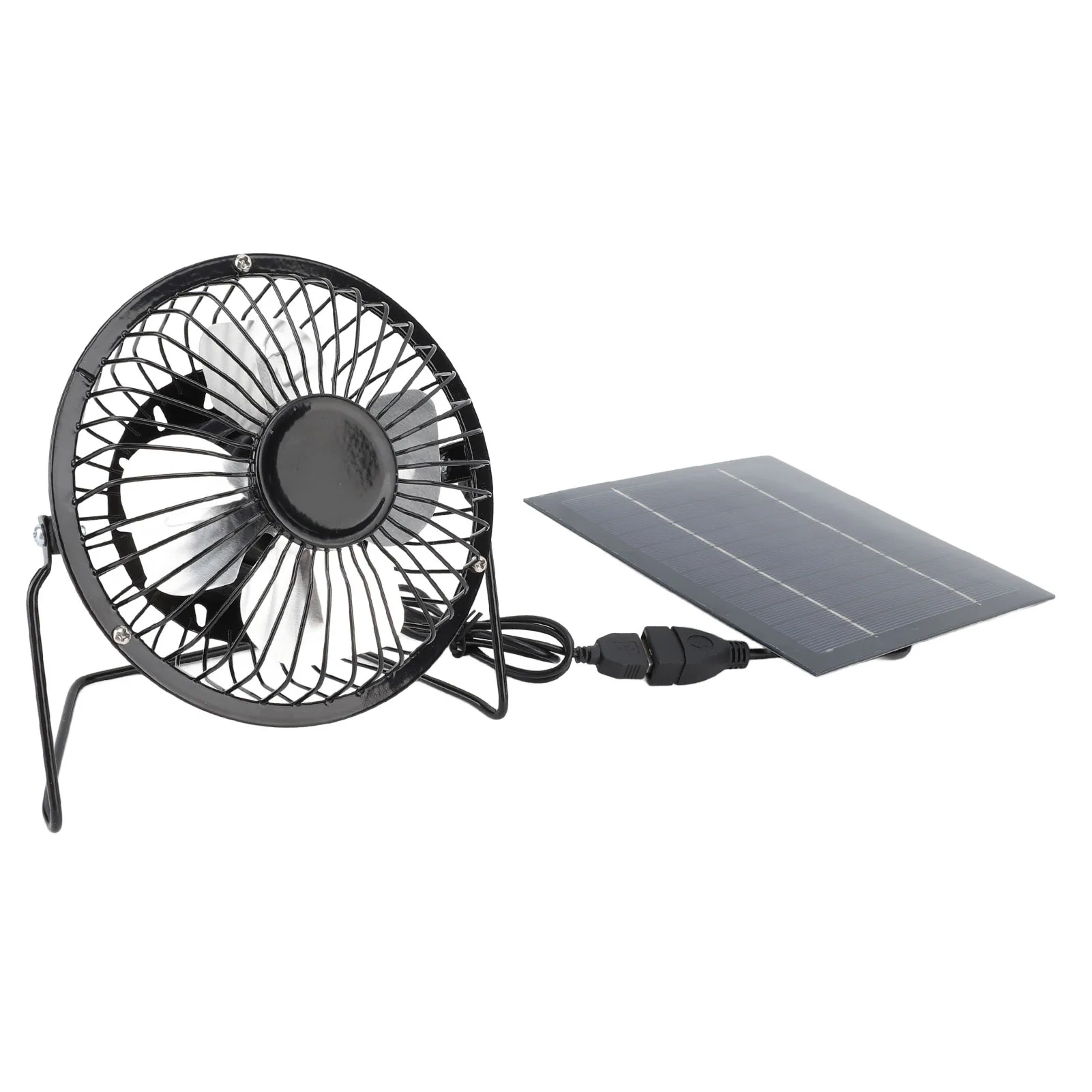 Solar Panel Powered Fan 5W Solar Panel Powered Fan for Outdoor Cooling USB Solar Fan Kit for Greenhouse Chicken Coop Dog House