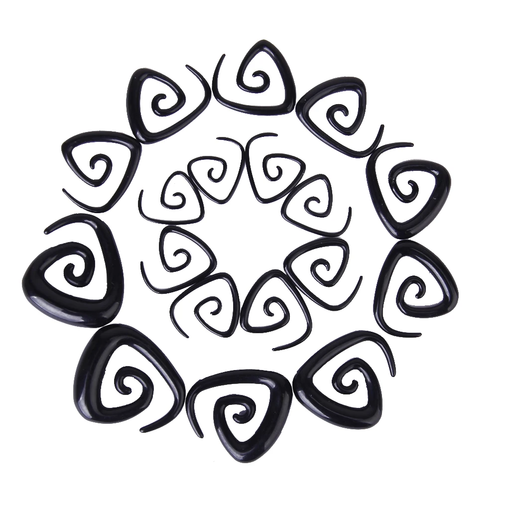18 szt. Zestaw do rozciągania uszu 14G-00G akrylowy spiralny ślimak Piercing biżuteria — zdjęcie 5