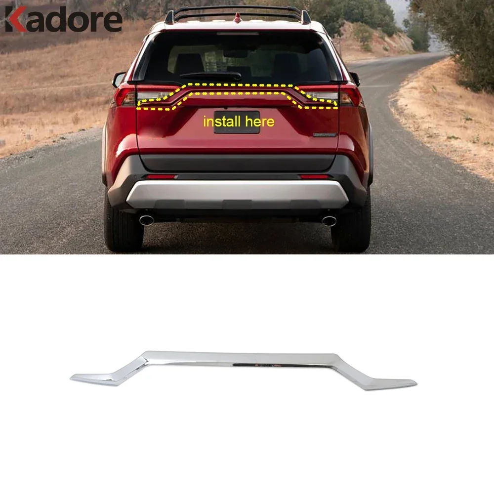 For Toyota RAV4 RAV 4 2019-2022 2023 2024 Rear Upper Trunk Lid Cover Trim Tailgate Boot Protection Strip Exterior Accessories