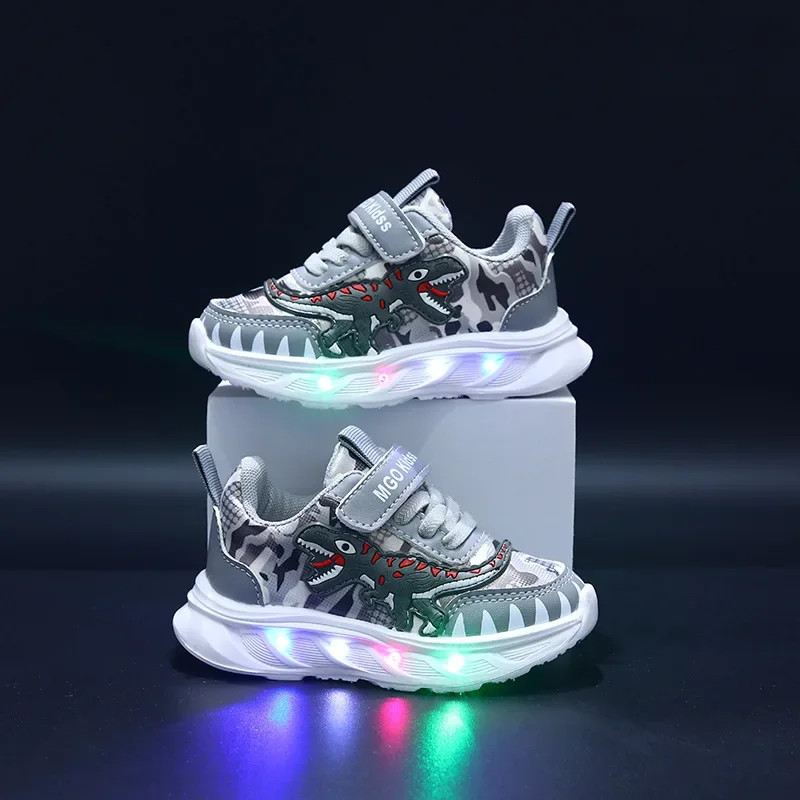 LED Kinder Niedliche Cartoon-Sneaker für Jungen, Lässige Kinderschuhe, Mädchen Atmungsaktive Mesh-Leuchtschuhe, Beleuchtete Babyschuhe – Detail 5