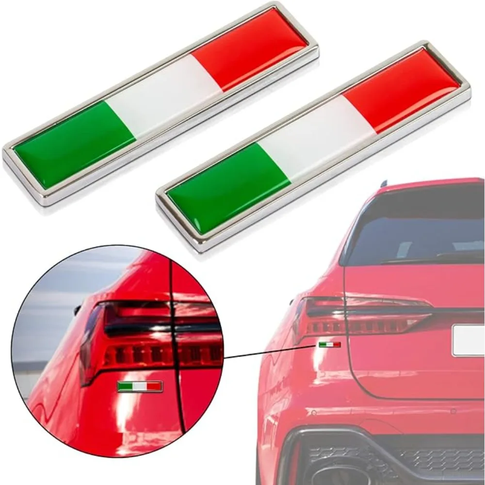 

2PCS/Pair 3D Car National Flag Sides Sticker Vehicle Badge Emblem Decal Sticker (Italy/France/Germany)