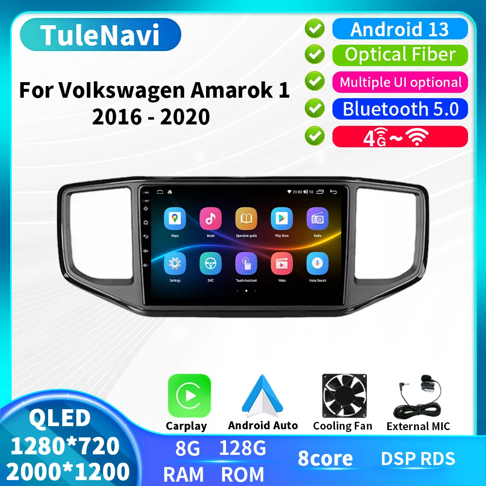 Carplay Android 13 For Volkswagen Amarok 1 2016 2017 2018 2019 2020 Navigation GPS Auto Car Stereo Radio Multimedia Accessories