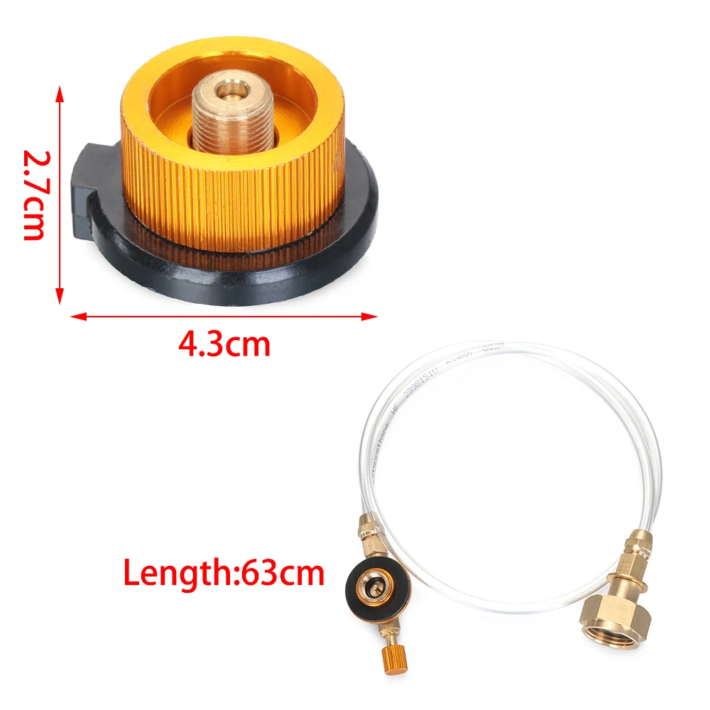 Outdoor Camping Gas Stove Propane Refill Adapter Burner LPG Flat Cylinder tank Coupler Container Adapter Save Durable PU Tube