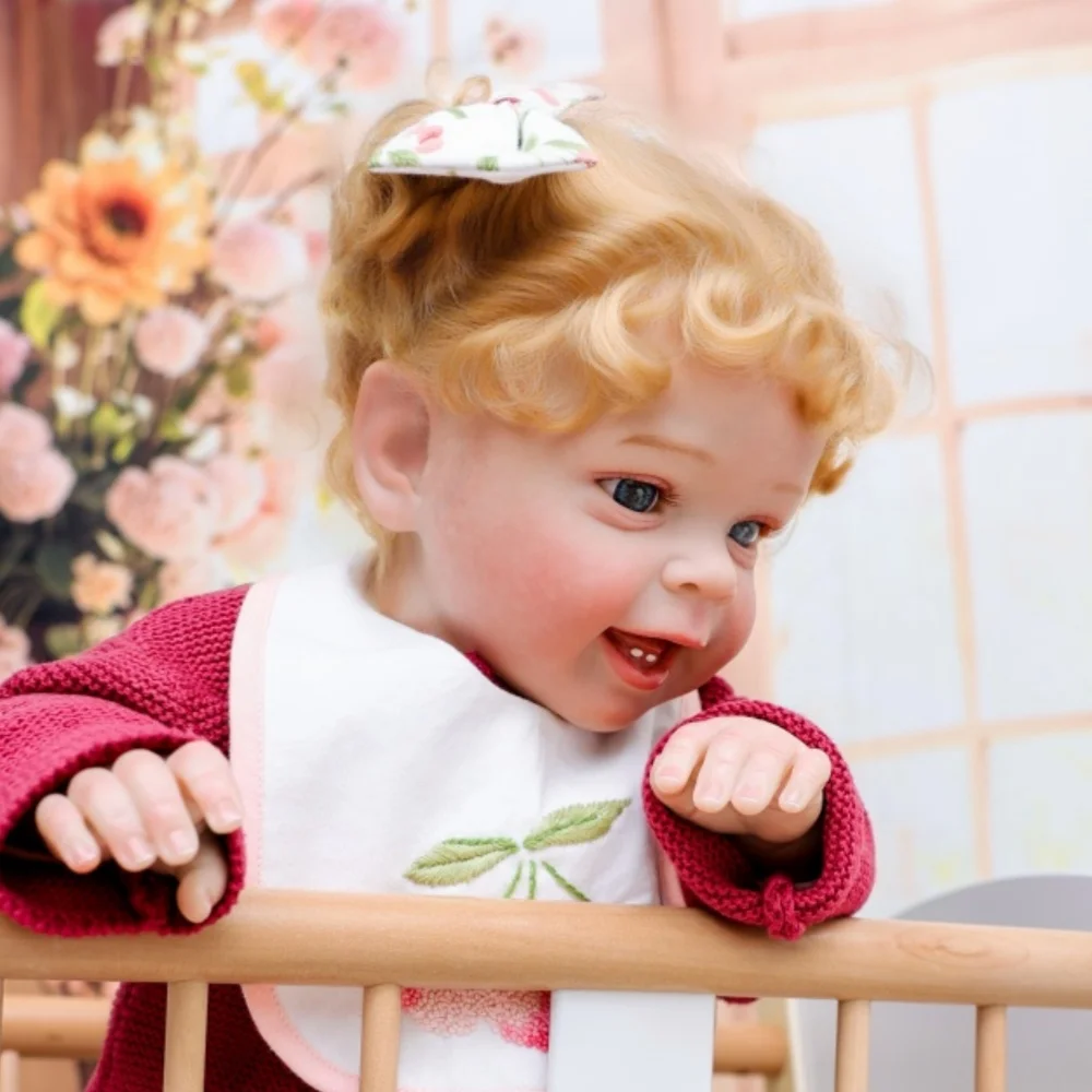 Cloveray 24 インチリアルなリボーンベビードールかわいいなだめるような高品質のリアルなビニール人形オリジナルベビーコンパニオンおもちゃ子供ギフト