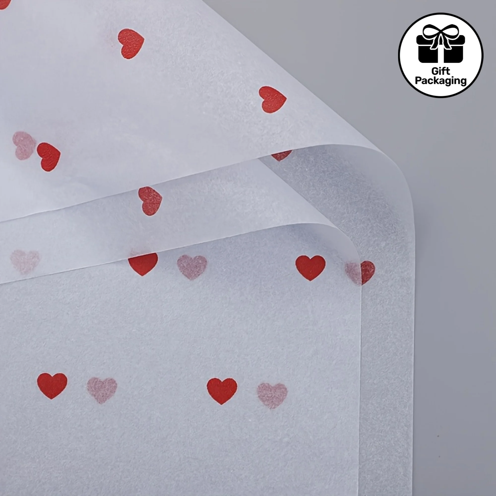 

10 Sheets red Heart Pattern Paper (35x50cm) | Valentine's Day Gift Wrapping DIY Craft Decor Supplies