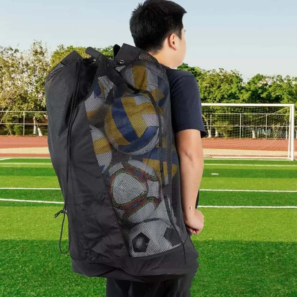 Durable Footballs Storage Bag Large Capacity Lightweight Balls Carry Shoulder Pouch Scratch Prevention Canvas