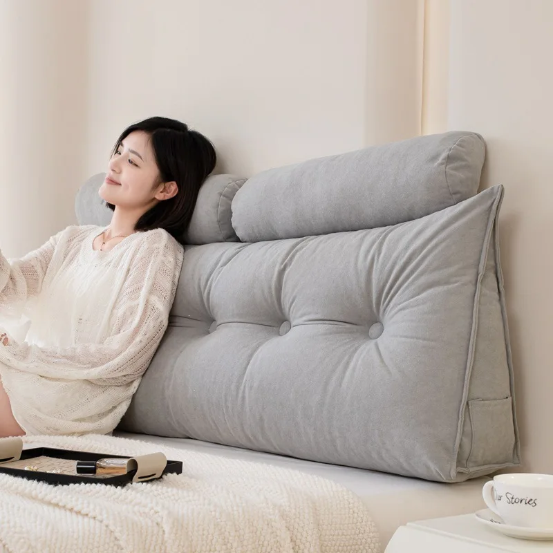 Headboard Cushion Bedroom Anti Collision Bed Backrest Soft Bag Double Bed Rest Pillow Big Living Pillows for Sofa Lumbar Pillow