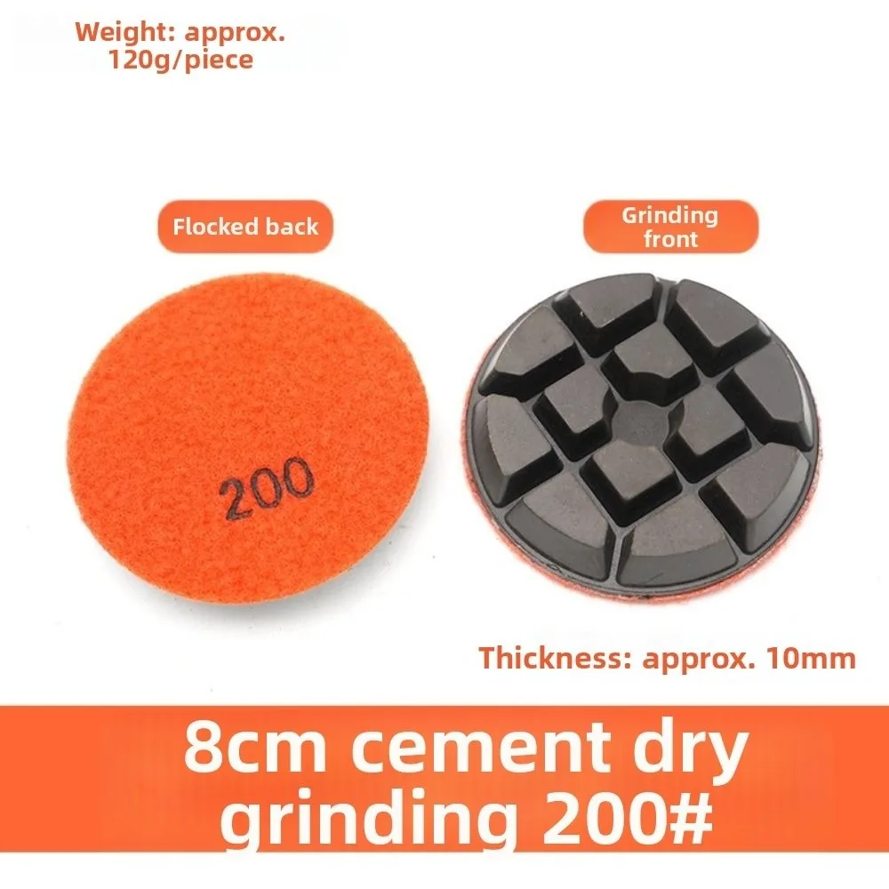 Hook and Loop Backing Concrete Grinding Disc Durable Thickened Diamond Grinding Pad Wet Dry Use Resin Grinding Disc
