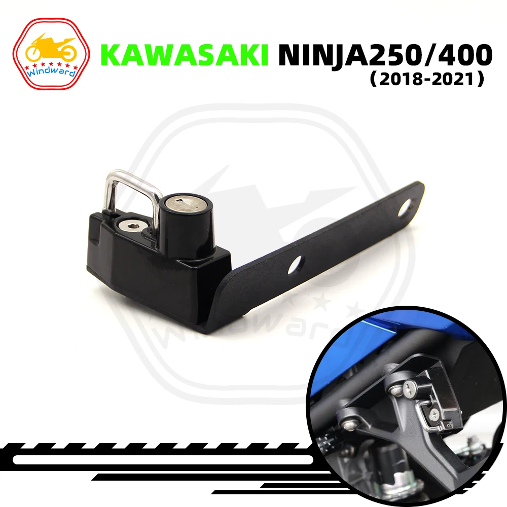 

Motorcycle Accessories Anti-theft Helmet Lock Anti-rust Password Lock Fits For KAWASAKI Ninja 250 ninja400 2018 2019 2020 2021