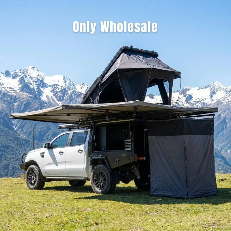 Collapsible China Import Overland Distributor Large Fold Out Hard Shell Solar Powered Roof Tents Advanced Rtt Extended