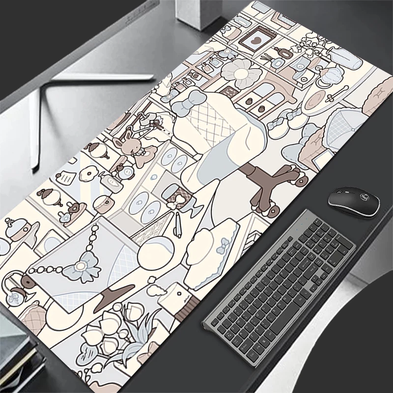 تصميم لوحة ماوس الألعاب المضادة للانزلاق المطاط أنيمي Semyon قاعدة غرفة الموسعة حصيرة مكتبية للاعبين مكتب ملحقات الكمبيوتر لوحة الماوس