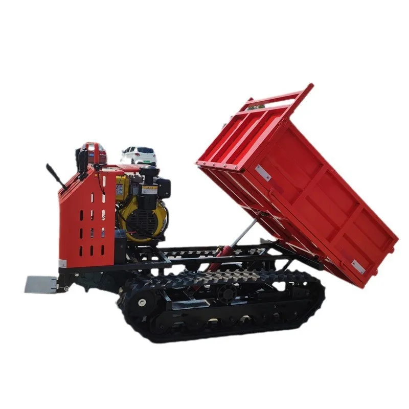 Tracked dump truck, household dump truck, dump truck