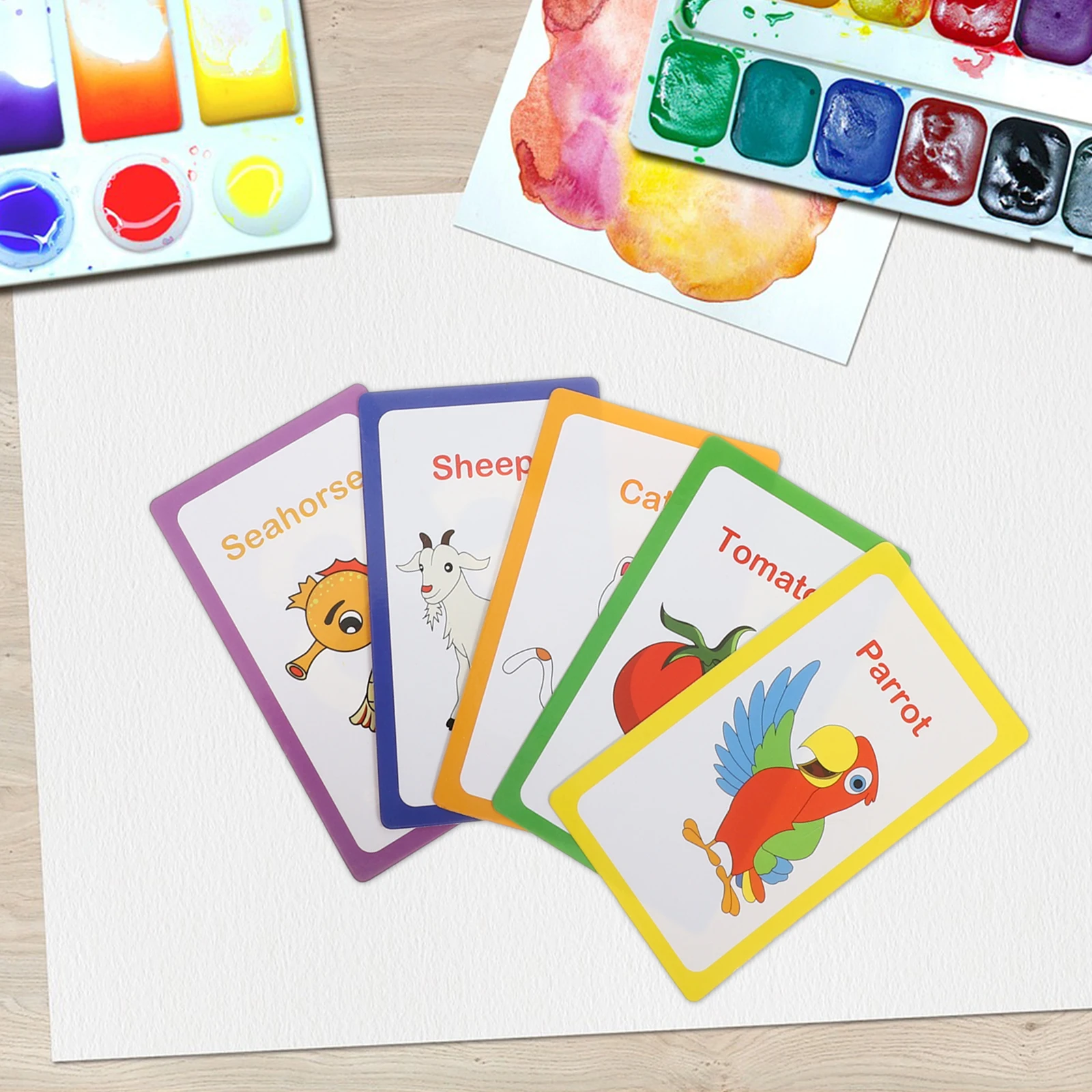 1Set Alphabet Flash Cards Early Education Recognition Cards Safe Rounded Corners Kids Learning Games for Toddlers