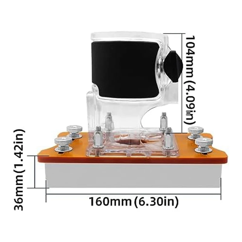 Invisible Fastener Slotting Bracket 2-In-1 Trimmer Base Woodworking Grooving For Cabinet Furniture Install Invisible Screw
