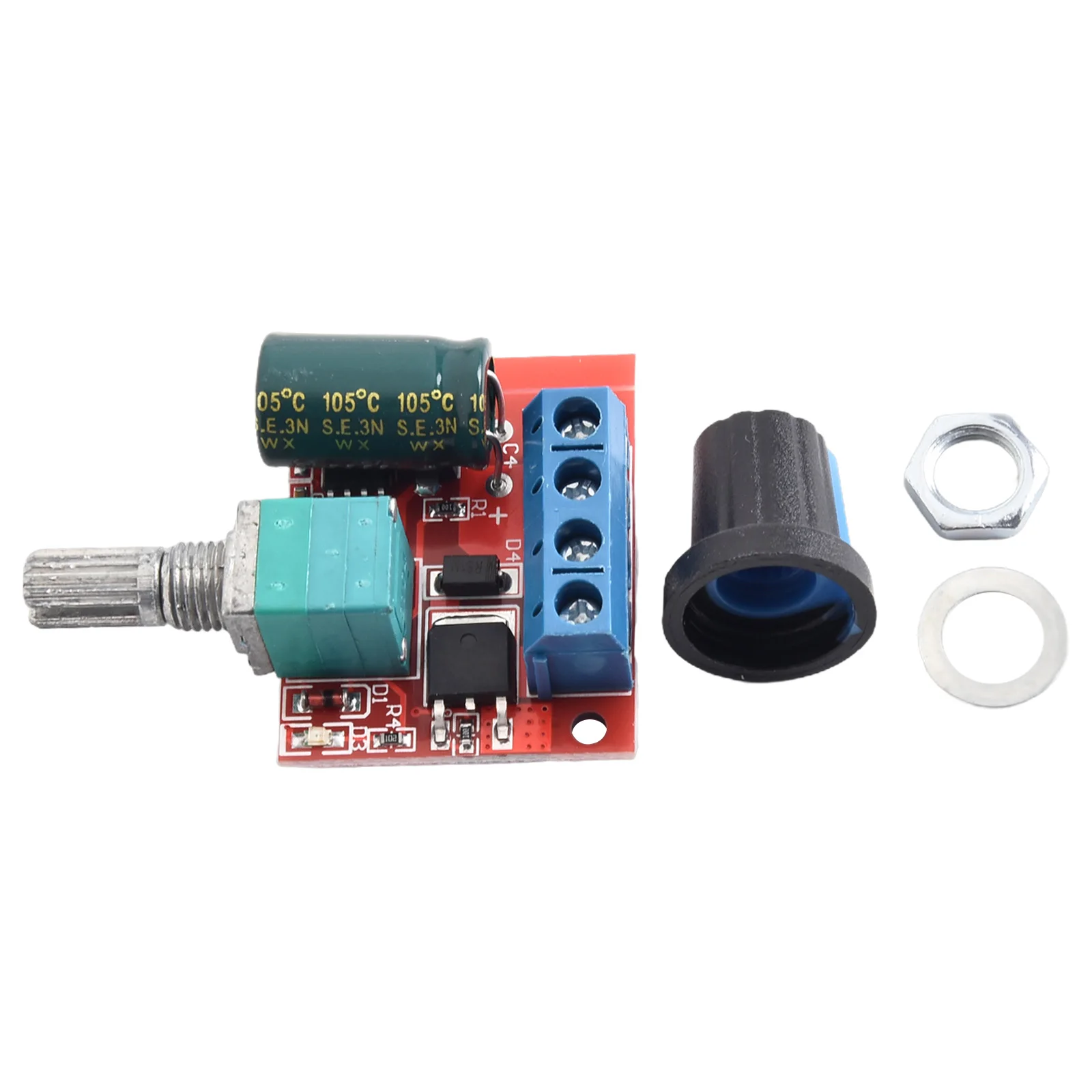 For DC Motor Speed Controller with Potentiometer Adjustable from 4 5V to 35V 5A Output for Efficient Performance