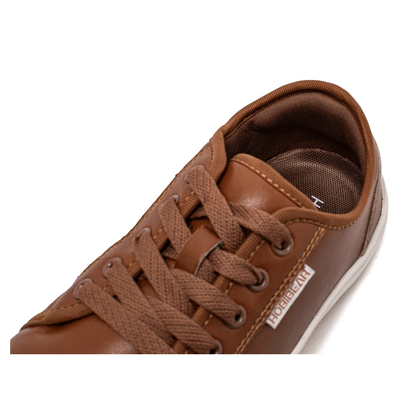 أحذية HOBIBEAR بسيطة بمقدمة واسعة للجنسين أحذية رياضية بيرفوت بدون قطرة كاجوال من الجلد الاصطناعي #5