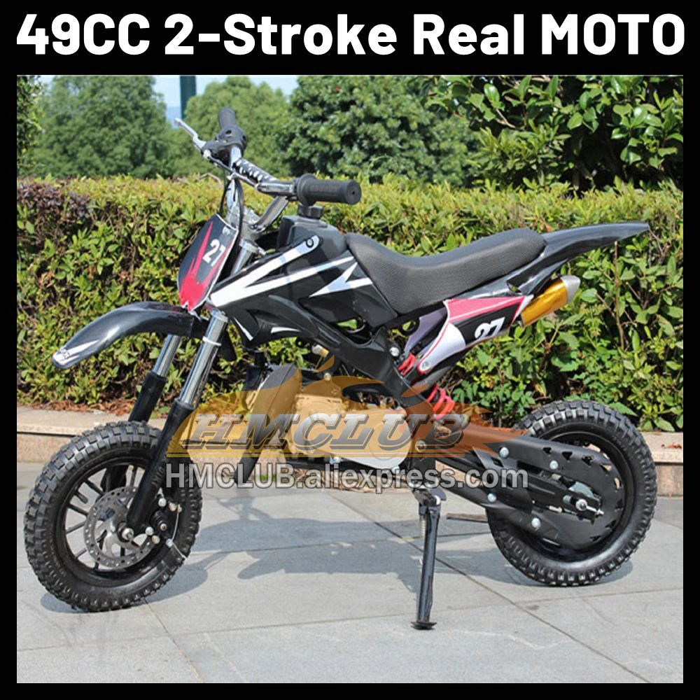 Off-road Superbike Mini Motorcycle 2-Stroke 49CC Dirt Bike Mountain Gasoline Small Buggy Motor Bikes Children Racing Motorbike