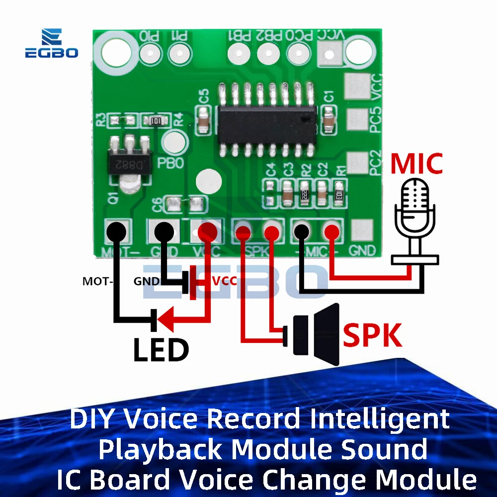 لتقوم بها بنفسك تسجيل صوتي تشغيل ذكي الصوت IC مجلس وحدة تغيير الصوت لعبة هدية المساعدون تيار مستمر 3 فولت-5 فولت