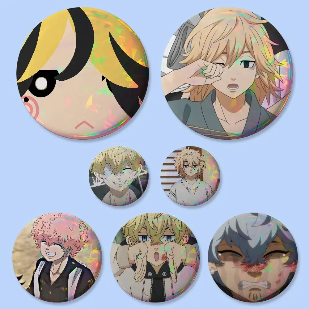 Tokyo Revengers Anime Badges Button Round Creative Pin Brooch Badge Bag Decor Accessories Fans Collect Friends Gifts
