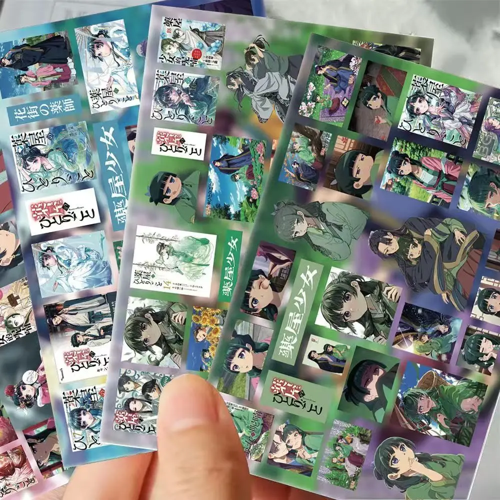 8Sheets The Apothecary Diaries Anime Collage Stickers Maomao Jinshi Scrapbook Decals for Phone Laptop Decor Collectible Fan Gift