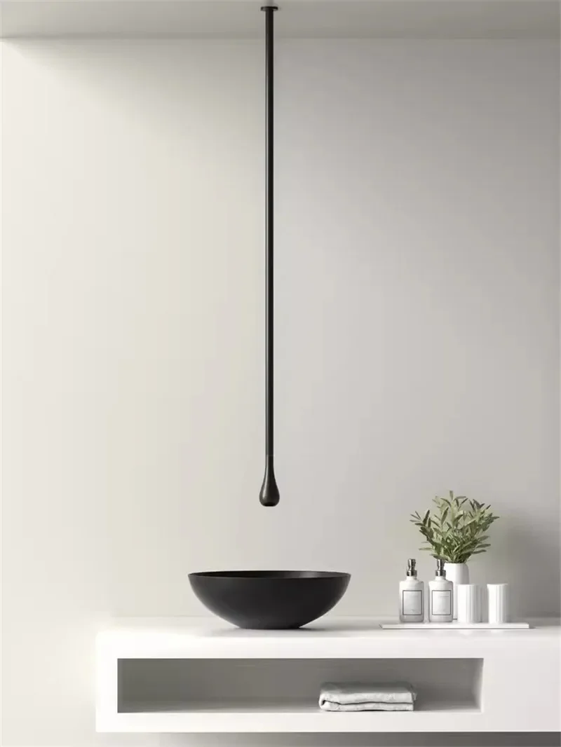 Hanging Ceiling Rose Gold Bathroom Faucet 160 M Black Bathroom Basin Faucet Brushed Gold Sink Tap Customized Length Faucet