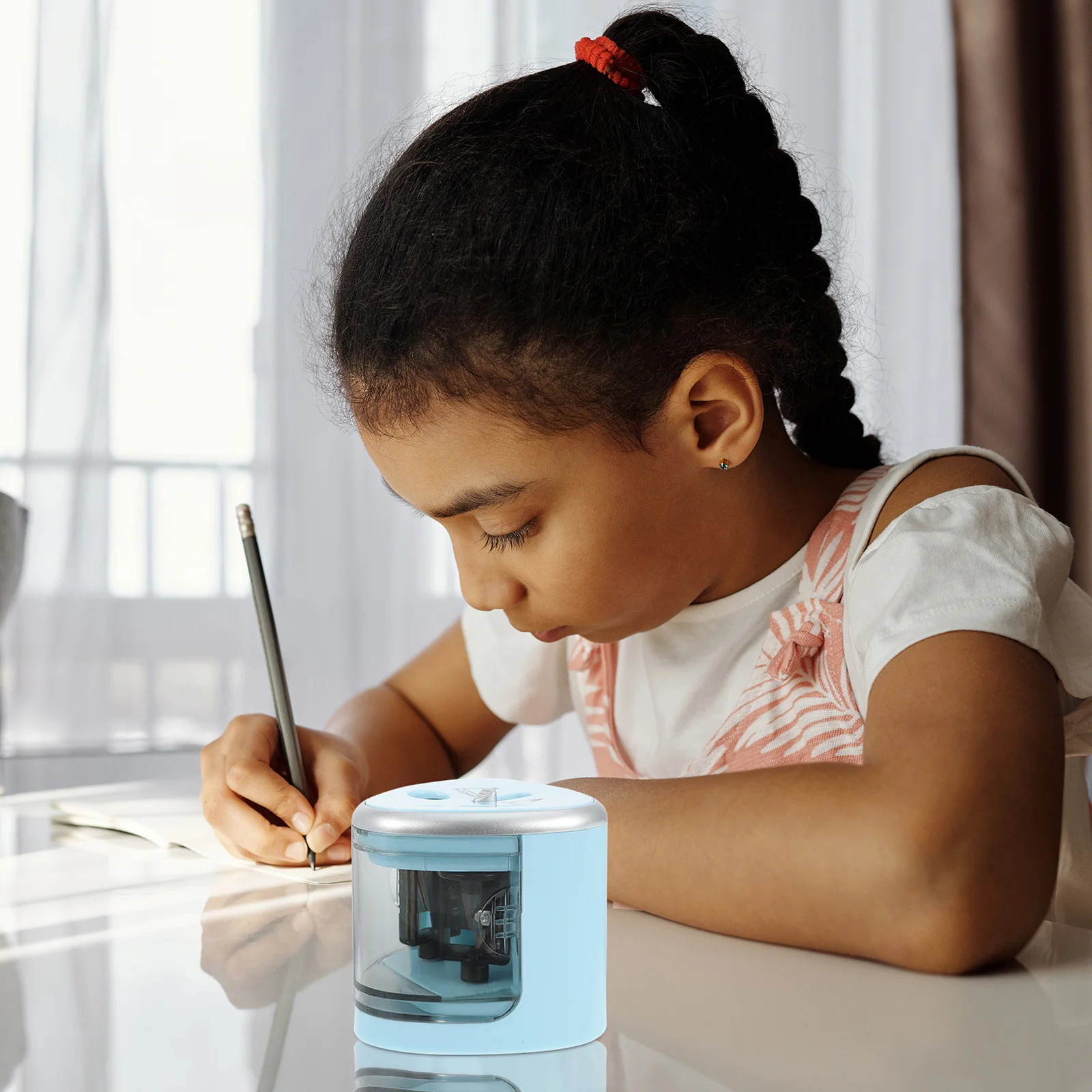 

Electric Pencil Sharpener Dual Hole 6-12Mm Automatic Operated Fast Sharpening For Student Artist Office Use Pencil