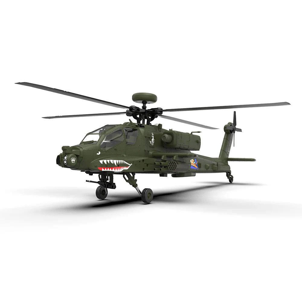 Eachine E250 AH-64 Apache 2.4G 6CH 3D 6-Axis Gyro Dual Brushless Motor 1:32 Scale Flybarless RC Helicopter Compatible With Futab