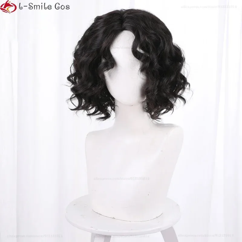 Zz04zz12Anime Encanto Mirabel 코스프레 여성 블랙 브라운 짧은 곱슬 머리 내열성 합성 할로윈 파티 가발 + 가발 모자