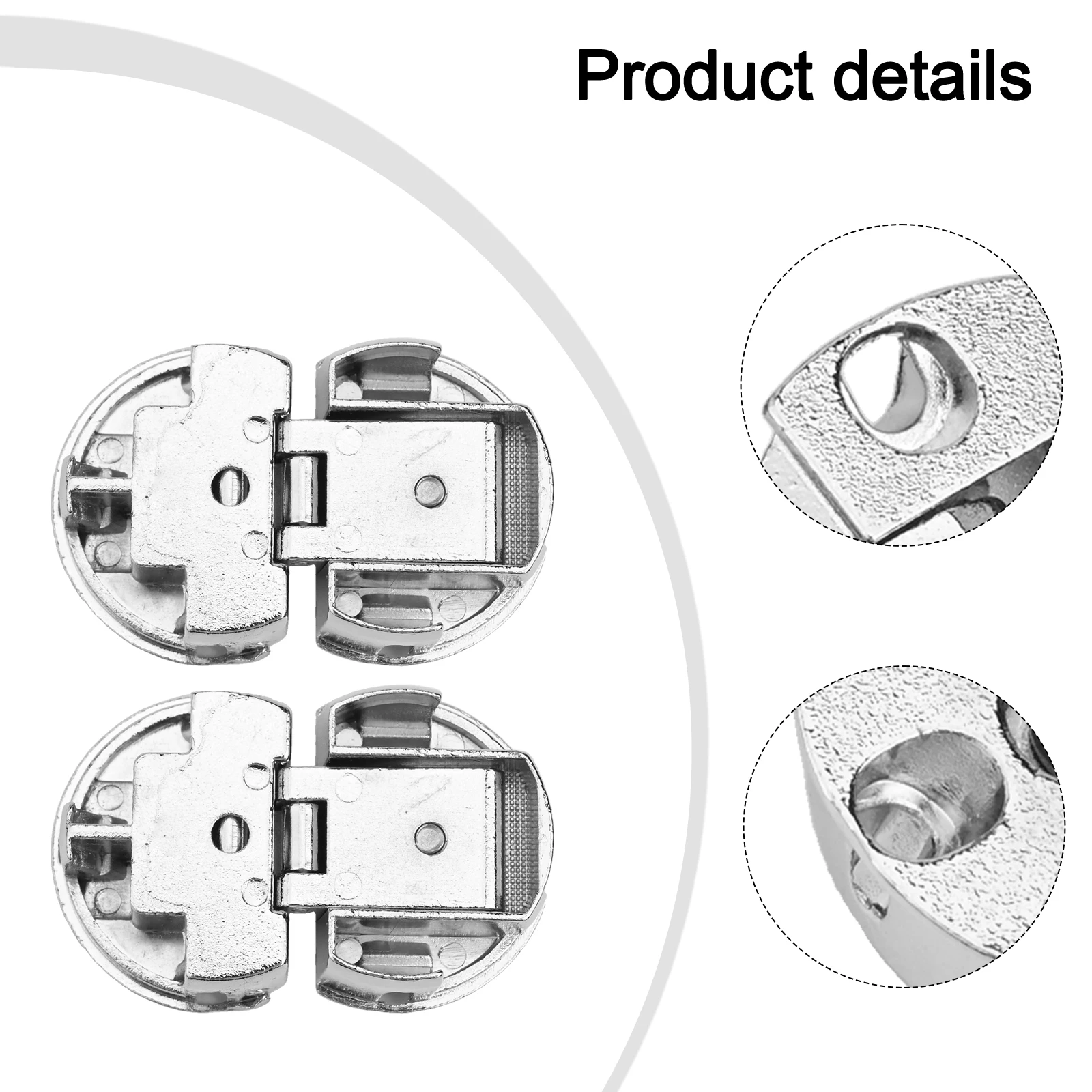 2 Flap Hinges for Furniture Cabinet Doors with 90 Degree Opening Angle and Nickel Plating for Enhanced Durability