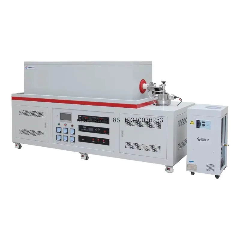 1700C CVD 3-Zone فراغ أنبوب فرن معدات التدفئة المختبرية مع خلاط MFC ووحدة الجزيئية