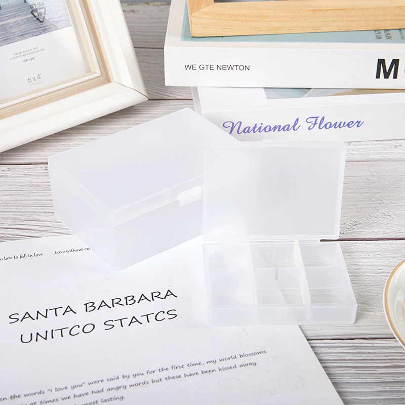 Frosted Flip Storage Box Photocards Small Card Storage Box Desk Organizer Box Classification Box Jewelry Storage Case Container