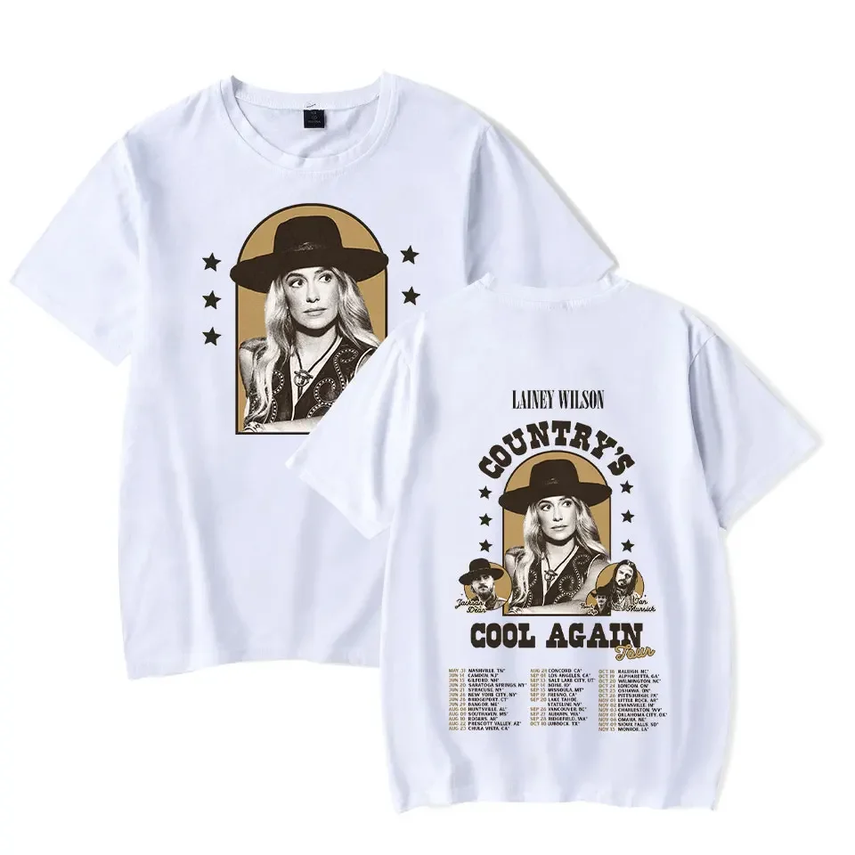 Lainey Wilson Merch Country's Cool Again Tour T-shirt Unisex Fashion Casual Short Sleeve Graphic Tees Streetwear Harajuku Tops