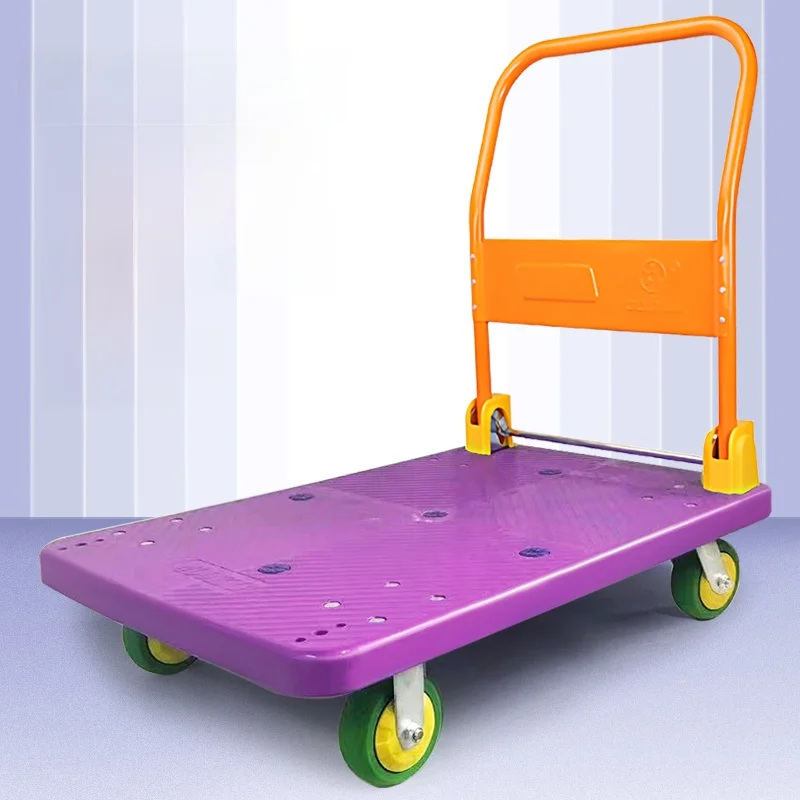 lightweight-plastic-hand-pulled-cart-portable-folding-shopping-cart-heavy-duty-moving-truck-flatbed-silent-stackable-hand-truck
