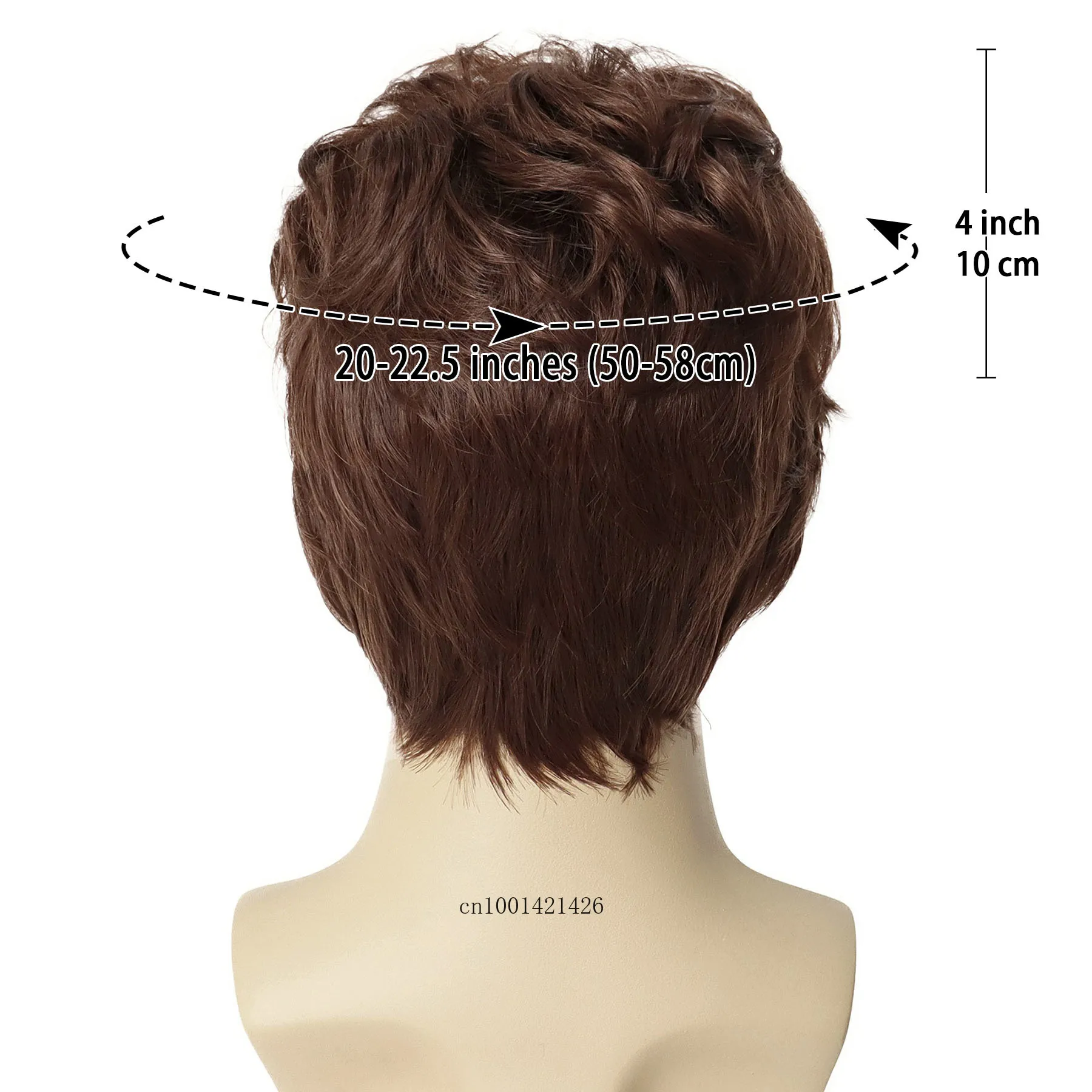 Synthetic Hair Brown Short Curly Wigs for Men Natural Hairstyles Costume Halloween Wig Male Cosplay Carnival Party Daddy Wigs