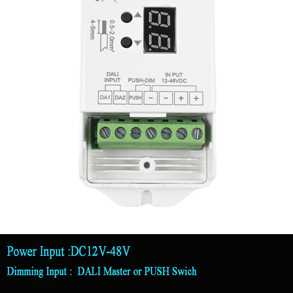 Imagem -04 - Dali-led Dimmer com Display Digital ch Tensão Constante dc 12v 24v 36v 48v Interruptor Escurecimento Dt8 Toque do Painel Mestre