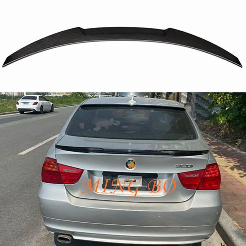 

M4 style FOR BMW 3 Series E90 318i 320i 325i 330i Spoiler 2005--2012 Sedan Accessories real carbon fiber Trunk Rear Spoiler