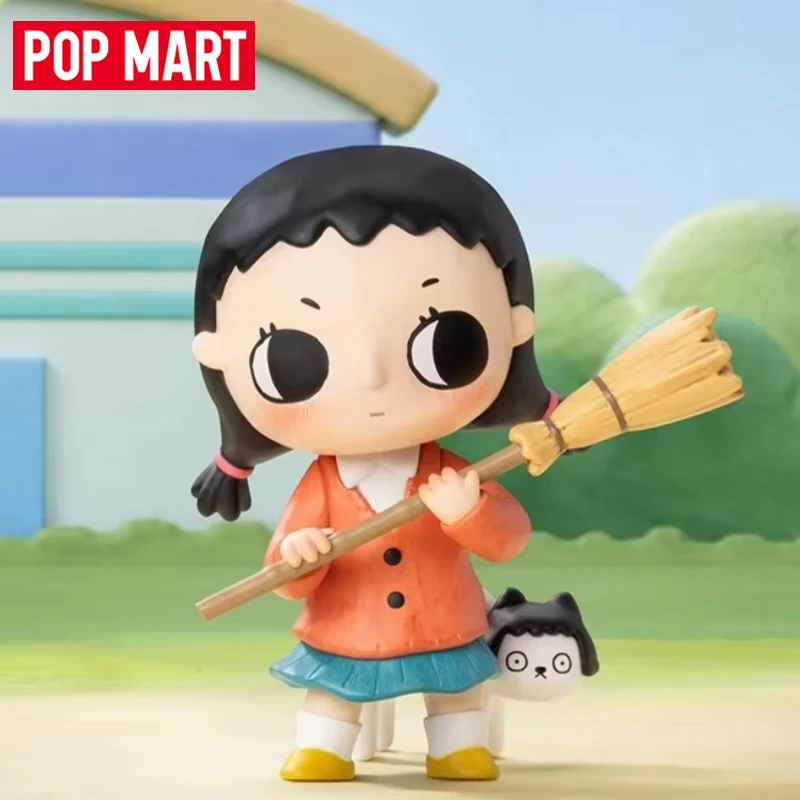 POPMART Nyota Chibi Maruko Chan Series Blind Box Toys Guess Bag Kawaii Anime Action Figure Cartoon Model Home Decoration