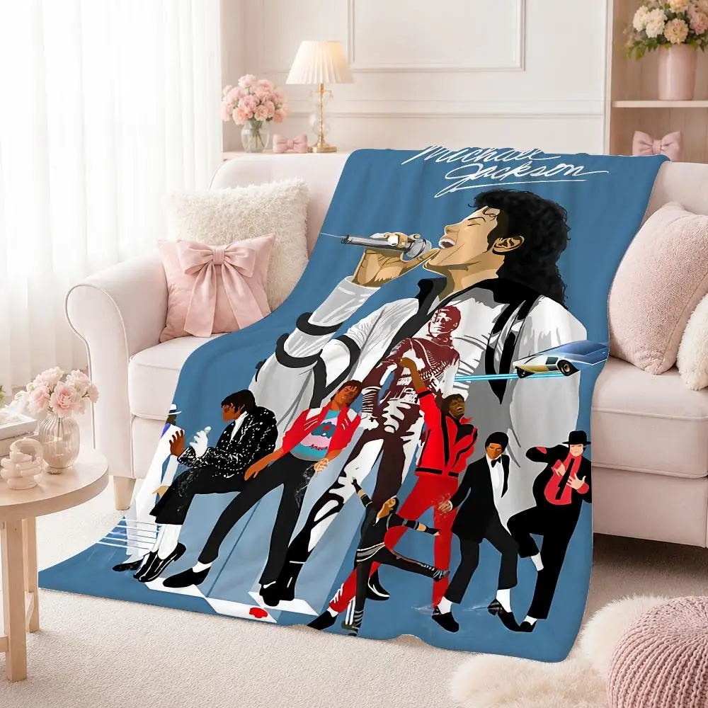 Classic Singer M-Michael Jackson Throw Flannel 240g Blanket Soft Skin-friendly For Sofa Nap Air-Conditioned Room