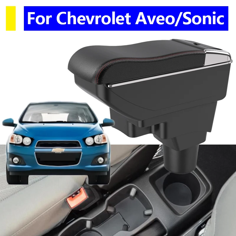 

Auto Parts For Chevrolet Aveo Armrest For Chevrolet Sonic Center Console Storage Box Vehicle Supplies Car Interior Accessories