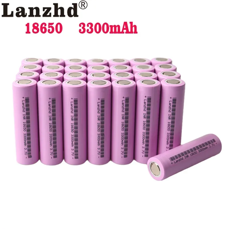 

2024 new 40pcs 18650 Battery 3.7V 17A Lithium Li Ion 18650 3300mAh Rechargeable batteries For Flashlight Bicycle Battery pack