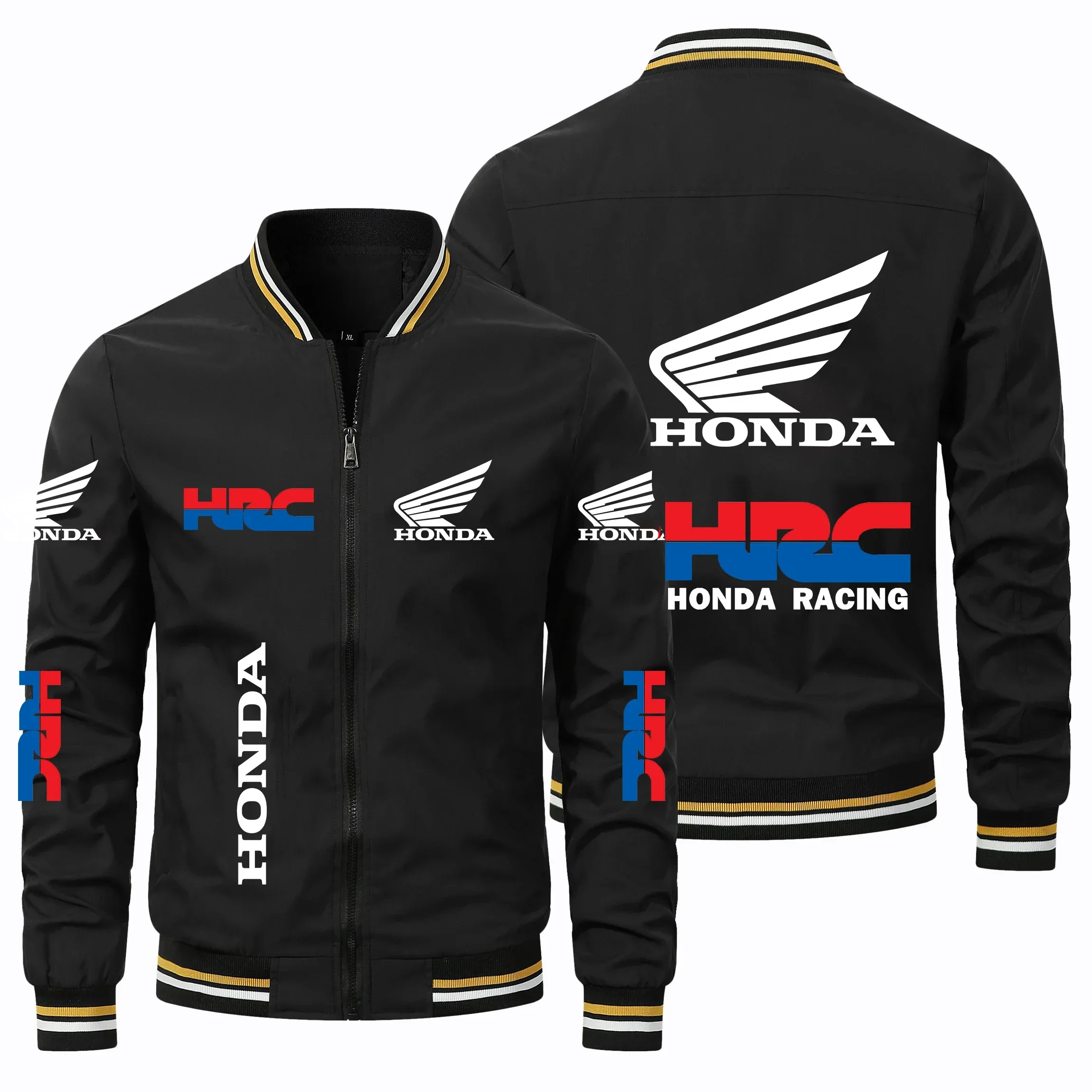 

Honda Motorcycle Jacket 2024 new Honda Car Wing HRC Print Waterproof Jacket Windbreaker Loose Racer Biker Jacket Men's Clothing