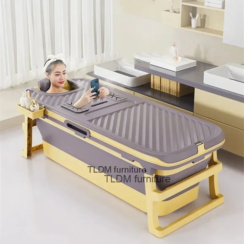 

Modern Plastic Folding Bathtub for Household Bath Tub Body Collapsible Bathroom Simple Comfortable Adult Portable Bathtub A