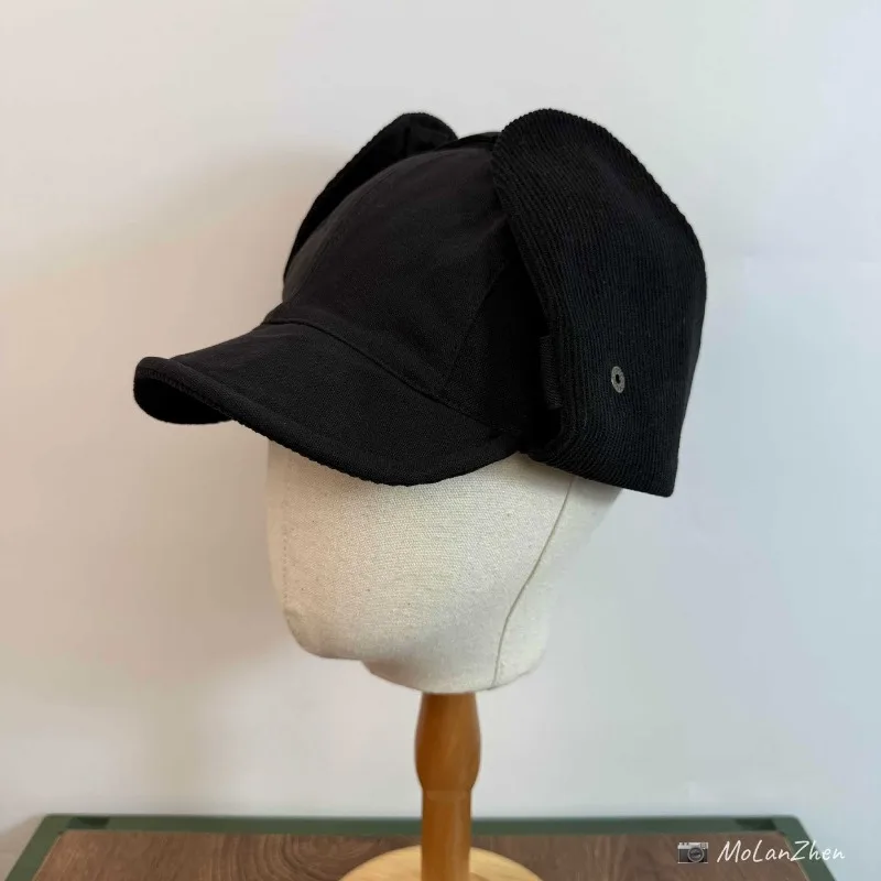 Harajuku ريترو الأدوات نمط سروال قصير منفذها القبعات للرجال الخريف الشتاء في الهواء الطلق الدافئة سدادات حماية الأذن تنوعا الطيار قبعات النساء