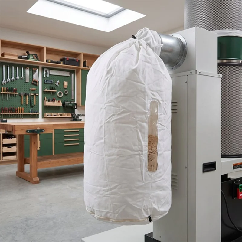 ABBO-Für DW735, Für DW734, Grizzly, Delta Shop Staubsammelbeutel 30 Mikron 4 Zoll Universal-Vakuumfilterbeutel mit Klemme – Detail 2