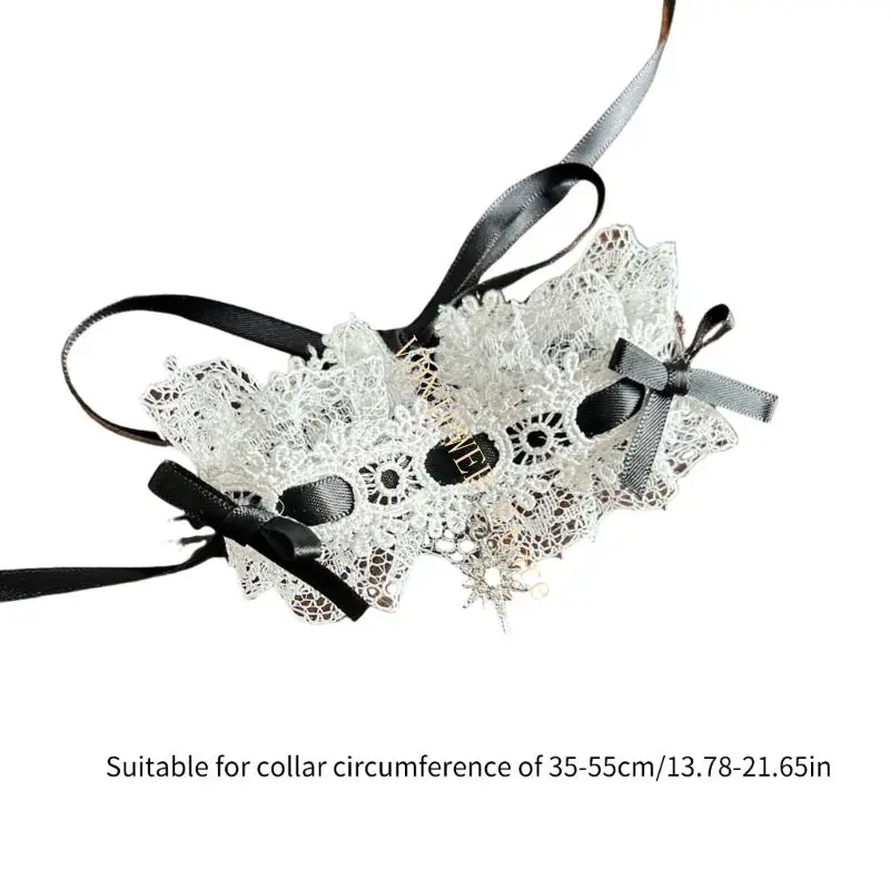 قلادة من الدانتيل قلادة قلادة من الدانتيل مع قلادة مفتاح جناح القلب للنساء D08E #6