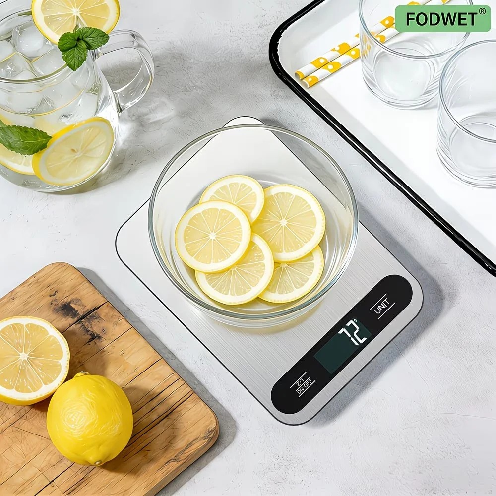 Digital Kitchen Scale, 22 Pounds/ 10kg High-Capacity Units for Weighing in Grams and Ounces, Suitable for Baking, Cooking, and Food Preparation, with an Accuracy of 1 Gram/0.05 Ounce, 6 Units with Detachable Feature, Batteries Not Included